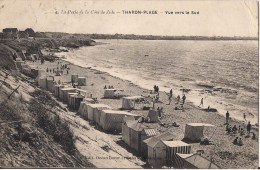 CPA RARE THARON PLAGE VUE VERS LE SUD CPA NO 4 ANIMEE - Tharon-Plage