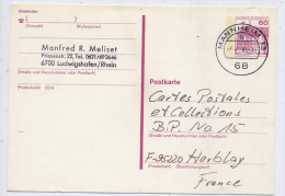 Allemagne--Entier--CP --1984--de Ludwigshafen/Rhein  Pour La France (Herblay--95)---cachet  MANNHEIM 13 - Postkaarten - Gebruikt