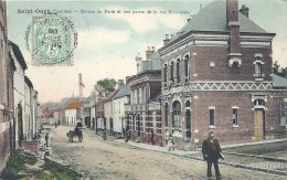 PICARDIE - 80 - SOMME - SAINT OUEN - 2200 Habitants - Bureau De Poste Et Rue Principale Colorisée - Saint Ouen