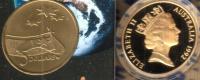 AUSTRALIA $5 CELEBRATION  OF YEAR OF SPACE 1992 1 YEAR TYPE PROOF NOT RELEASED  MINT READ DESCRIPTION CAREFULLY !!! - Sonstige & Ohne Zuordnung