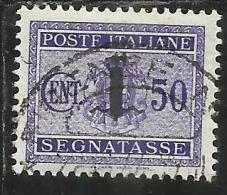 ITALIA REGNO ITALY KINGDOM 1944 REPUBBLICA SOCIALE ITALIANA RSI TASSE TAXES SEGNATASSE FASCIO CENT. 50 USED CENTRATO - Strafport