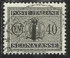 ITALIA REGNO ITALY KINGDOM 1944 REPUBBLICA SOCIALE ITALIANA RSI TASSE TAXES SEGNATASSE FASCIO CENT. 40 USED CENTRATO - Postage Due