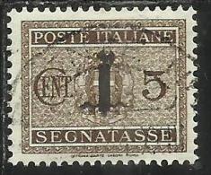 ITALIA REGNO ITALY KINGDOM 1944 REPUBBLICA SOCIALE ITALIANA RSI TASSE TAXES SEGNATASSE FASCIO CENT. 5 USED CENTRATO - Strafport