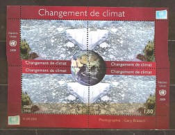 UNITED NATIONS GENEVA 2008 CLIMATE CHANGE SHEETLET MNH - Unused Stamps