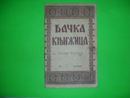 Serbia,Yugoslavia Kingdom,school Report Book,students Grade Legitimation,Karadjordjevic Royal Dinasty,map,Donau County - Diplômes & Bulletins Scolaires