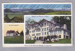 AI St. Anton Bei Oberegg 1925.VIII.10 Oberegg Nach Zürich (Gruss Von)  Foto R. Zoller - Oberegg