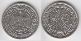 **** ALLEMAGNE - GERMANY - 50 REICHSPFENNIG 1928 A - WEIMAR REPUBLIC **** EN ACHAT IMMEDIAT - 50 Rentenpfennig & 50 Reichspfennig