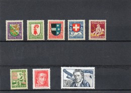 SUISSE   8 Timbres   1926-27   Y&T: 222 à 229   (neufs Avec Traces De Charnières) - Unused Stamps