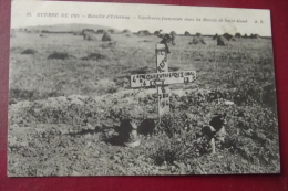 Cp Bataille D'esternay Sepultures Francaises Dans Les Marais De Saint Gond - Cimiteri Militari