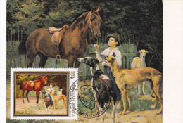 Carte-Maximum HONGRIE N° Yvert  2666 (VASZARY - Enfant Avec Un Cheval)  Obl Sp Ill 1er Jour - Maximumkarten (MC)