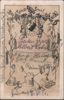 ! 1919 Alte Ansichtskarte Plauen , Studentenkarte, Sachsen, Burschenschaft, Studentika, Verbindung Greiz Couleurkarte - School