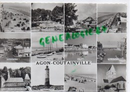 50 -  AGON COUTAINVILLE - GOLF MINIATURE- PLACE DE GAULLE* PLAGE- PHARE SENEQUET- RUE DE LA GARE - Autres & Non Classés