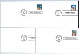 USA 2008 Flag 1 Issue P. 9.5 24/7 Vertical, By Ashton Potter Set Of 5 4 X 41¢ FDC USED SC 4232-35a YV 4024-27 MI 4344-47 - 2001-2010