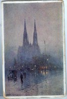 AK WIEN VITIVKIRCHE SIGNIERT : LUDWIG HANS FISCHER  ALTE POSTKARTEN 1922 - Churches