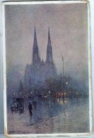 AK WIEN VITIVKIRCHE SIGNIERT : LUDWIG HANS FISCHER  ALTE POSTKARTEN 1922 - Iglesias