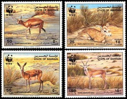 (WWF-147) W.W.F. Bahrain MNH Goitered Gazelle Stamps 1993 - Nuovi