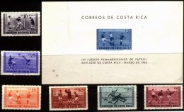 COSTA  RICA - FOOTBALL SET+Bl  -**MNH - 1960 - Coupe D'Amérique Du Sud Des Nations