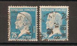 FRANCE PASTEUR YT 177  Lot De 2   Timbres Oblitérés   (c. = 1.25 Pièce) - Louis Pasteur