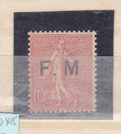 FRANCE FRANCHISE MILITAIRE N° 4 10C ROSE TYPE SEMEUSE LIGNEE SANS POINT APRES LE M NEUF SANS CHARNIERE - Military Postage Stamps