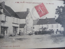 CPA Saint Pierre Des Champs Aude. Le Marché - Autres & Non Classés