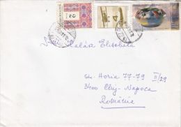BUTTERFLY VASE, PLANE, TRADITIONAL MOTIFFS, STAMPS ON COVER, 1998, HUNGARY - Covers & Documents