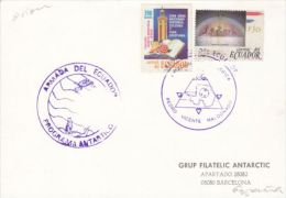 ECUADORIAN ARMY ANTARCTIC EXPEDITION, PENGUNS, SPECIAL POSTMARKS ON CARDBOARD, 1990, ECUADOR - Spedizioni Antartiche