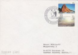 PENGUINS, AUSTRALIAN ANTARCTIC RESEARCH STATION SPECIAL POSTMARK, MOUNT COSTES, MORNING STAMPS, COVER, 1987, AUSTRALIA - Forschungsstationen