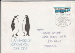 GERMAN ANTARCTIC EXPEDITION, STATION, PENGUINS, SPECIAL COVER, 1988, GERMANY - Antarktis-Expeditionen