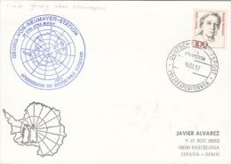 GEORG VON NEUMAYER ANTARCTIC STATION, PENGUINS, SPECIAL POSTMARKS ON CARDBOARD, 1992, GERMANY - Research Stations