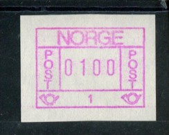 NOORWEGEN ATM POSTFRIS MINT NEVER HINGED POSTFRISCH EINWANDFREI MICHEL 1XA ATM 1 - Timbres De Distributeurs [ATM]