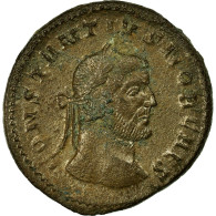 Monnaie, Constance I, Follis, TTB+, Cuivre, Cohen:107 - The Tetrarchy (284 AD Tot 307 AD)