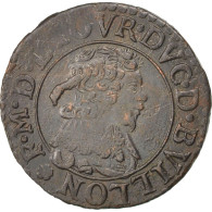 Monnaie, FRENCH STATES, BOUILLON & SEDAN, 2 Tournois, 1635, TTB+, Cuivre - Other & Unclassified