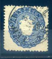 GERMANY SAXONY - 1863, 2NGR BLUE - Saxe