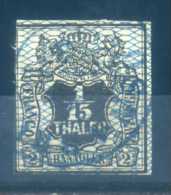 GERMANY HANOVER - 1855, 1/15 BLACK AND BLUE - Hanover