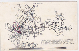 Italy - Rome - Plan Of The Catacombes Of San Callistus - Musées