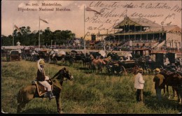 ! Old Postcard Uruguay, Montevideo, Hipodromo Nacional, Pferderennbahn, Pferdewagen, Horse Racetrack - Uruguay