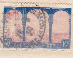 FRANCE N° 263 50  BLEU ET ROSE CENTENAIRE DE L'ALGERIE POINT BLANC DANS LE G D'ALGERIE OBL - Oblitérés