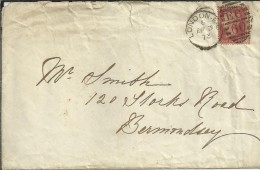 INGLATERRA LONDON 1873 CC RED PENNY - Briefe U. Dokumente