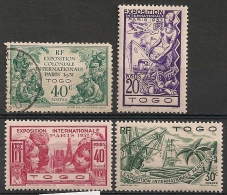 Togo. 1931-1937.  N° 161,165,166,167. Oblit. Et Neuf * - Nuevos