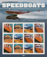 VERINIGTE STAATEN ETATS UNIS USA 2007 VINTAGE SPEED BOATS PANE 12V MNH SC 4160-63sp YV F3960-3 MI B-4267-70 SG MS4751-4 - Fogli Completi