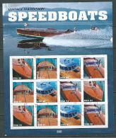 VERINIGTE STAATEN ETATS UNIS USA 2007 VINTAGE SPEED BOATS PANE 12V USED SC 4160-63sp YV F3960-3 MI B-4267-70 SG MS4751-4 - Ganze Bögen