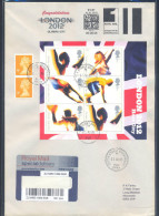 RARE UK London OLYMPIC GAMES 2012 Special Delivery Registered C5 Cover Host City Selection Bid Congratulations Meter - Summer 2012: London