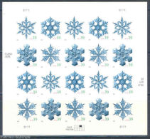 USA 2006 Snowflakes ATM Pane Of 20 X 39c MNH SC 4101-04 YV 3888-91 MI 4181-84BA SG 4663-66 - Sheets