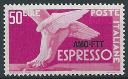 1952 TRIESTE A ESPRESSO 50 LIRE MNH ** - ED024-6 - Posta Espresso