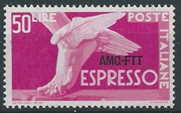 1952 TRIESTE A ESPRESSO 50 LIRE MNH ** - ED024-8 - Posta Espresso