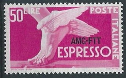 1952 TRIESTE A ESPRESSO 50 LIRE MNH ** - ED025 - Express Mail