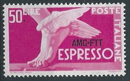 1952 TRIESTE A ESPRESSO 50 LIRE MNH ** - ED025-2 - Posta Espresso