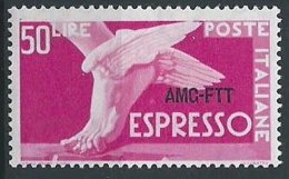 1952 TRIESTE A ESPRESSO 50 LIRE MNH ** - ED025-3 - Express Mail