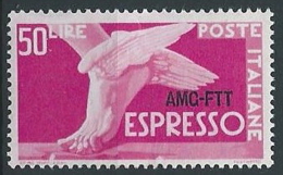 1952 TRIESTE A ESPRESSO 50 LIRE MNH ** - ED025-4 - Eilsendung (Eilpost)