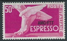 1952 TRIESTE A ESPRESSO 50 LIRE MH * - ED025-2 - Express Mail